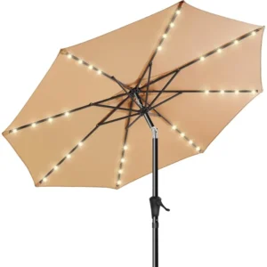 9ft Solar Patio Umbrella