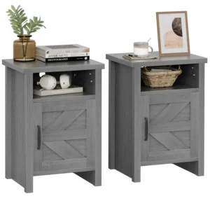 Farmhouse Modern Nightstand, Set of 2