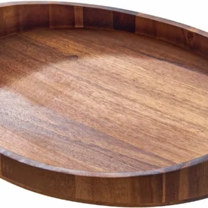 Acacia Wood Serving Tray with Handles