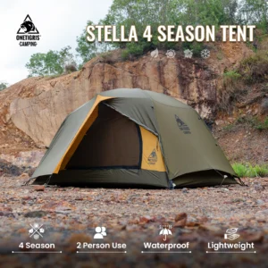 2 Person Tent, Lightweight Double Layer 3000mm Waterproof